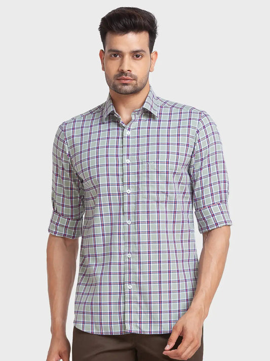 Men Tailored Fit Red Shirt