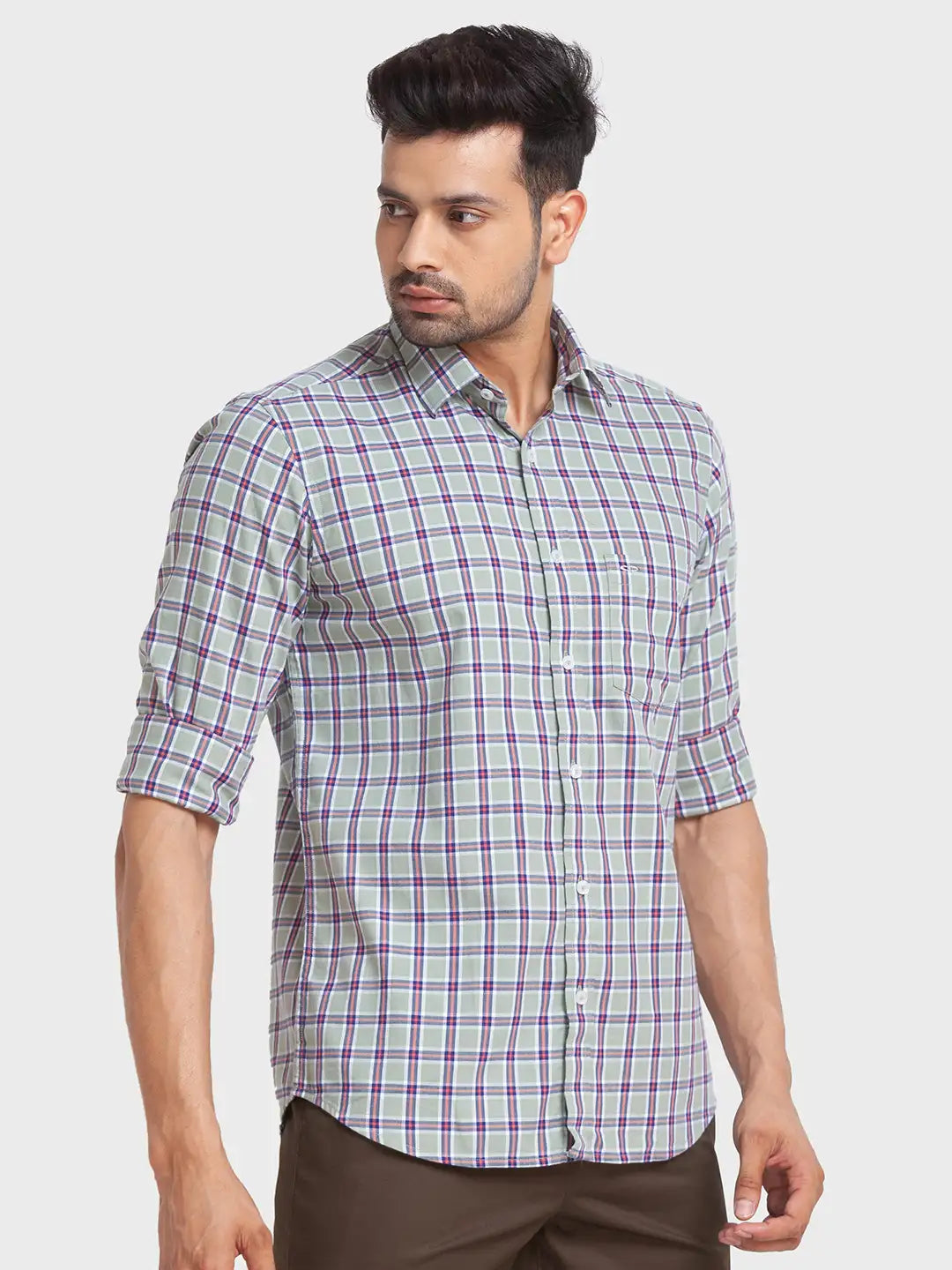 Men Tailored Fit Red Shirt