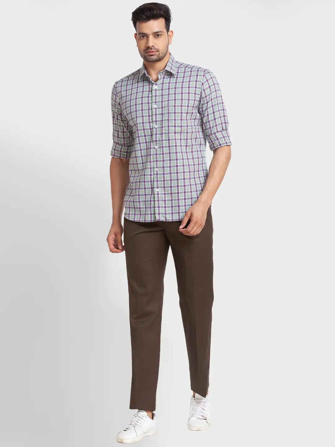 Men Tailored Fit Red Shirt