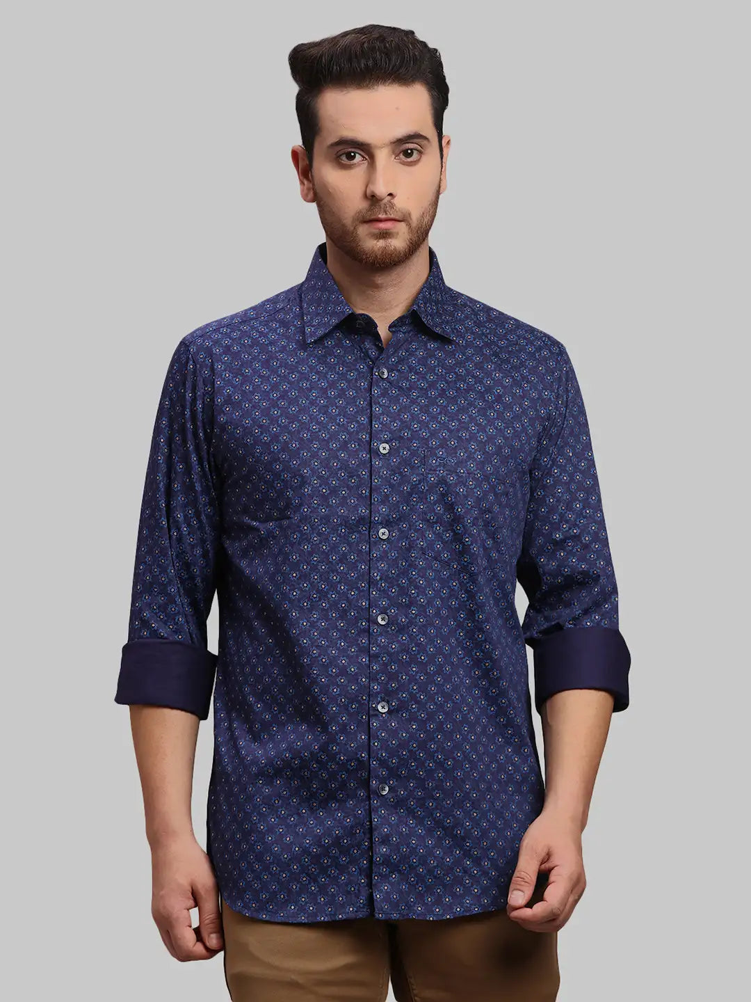 Men Tailored Fit Green Shirt