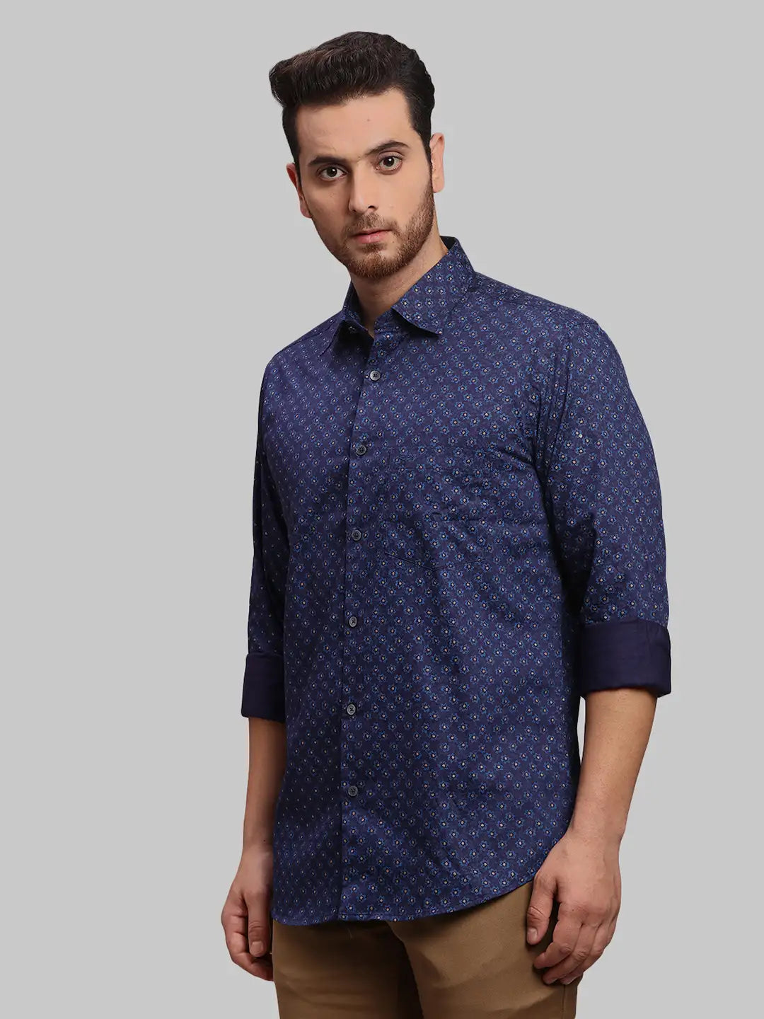 Men Tailored Fit Green Shirt