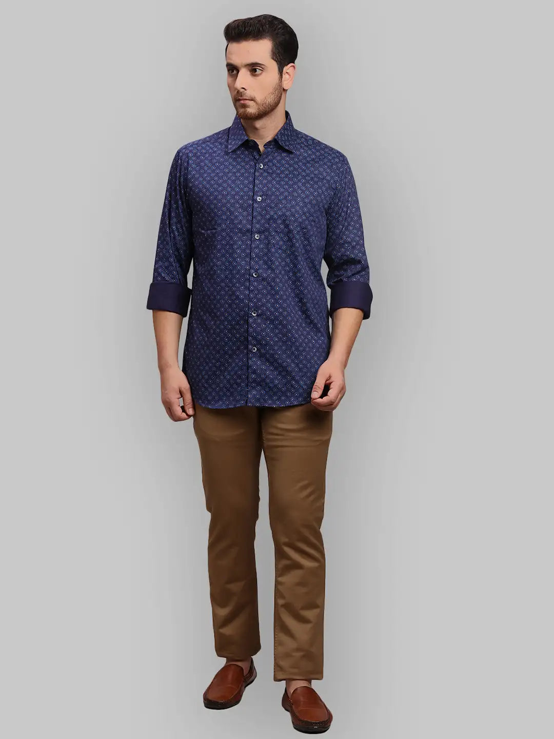 Men Tailored Fit Green Shirt