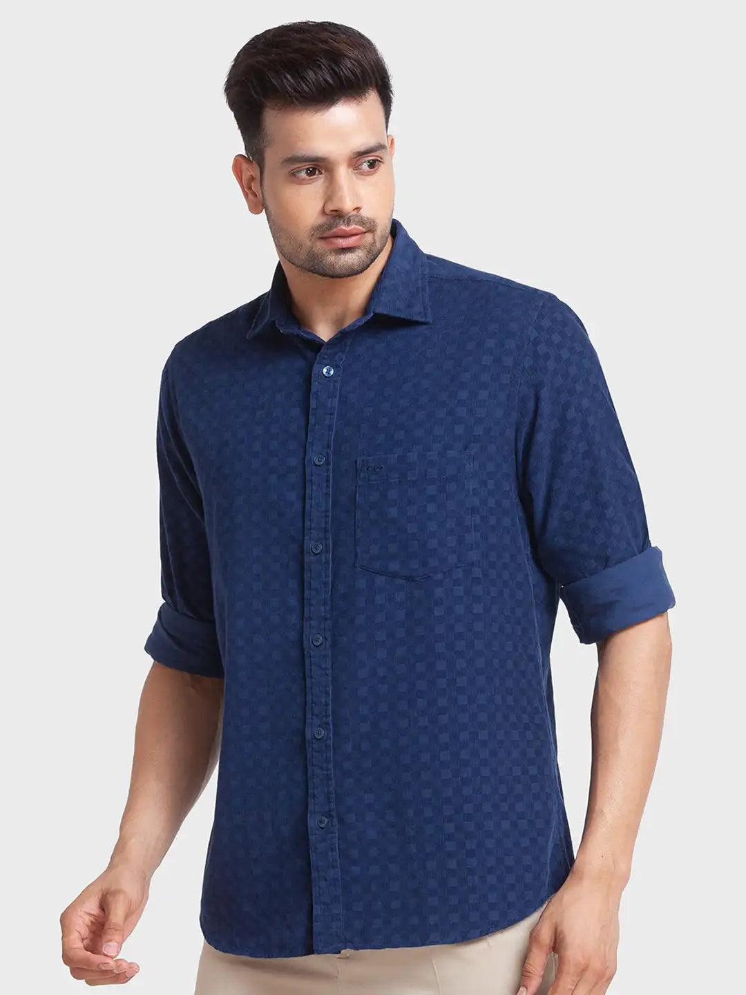 Men Tailored Fit Red Shirt