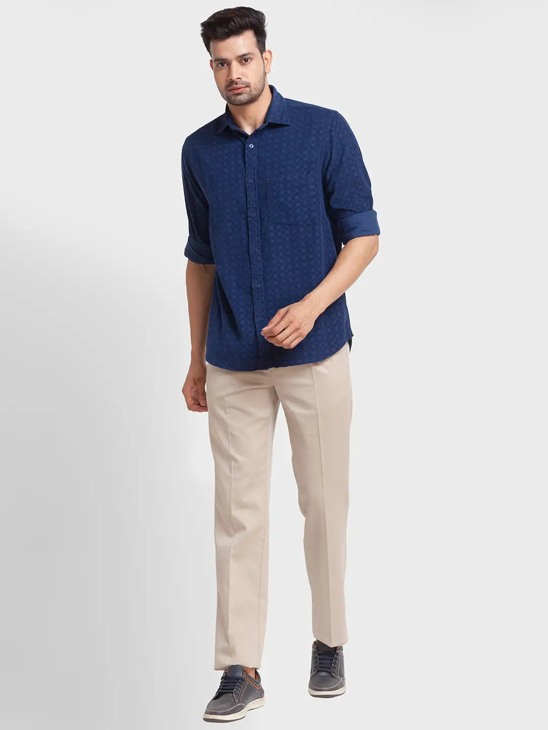 Men Tailored Fit Red Shirt