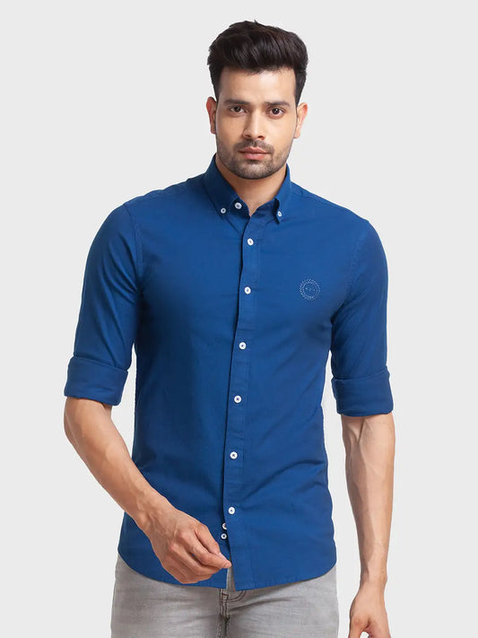 Men Tailored Fit Violet Shirt