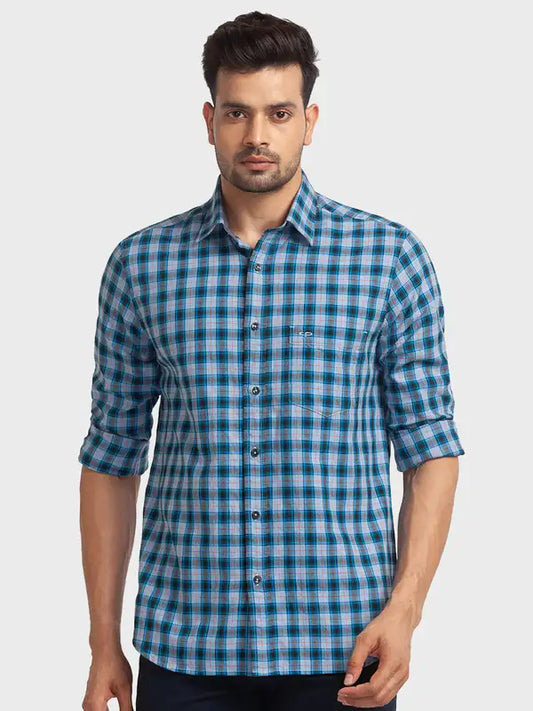Men Tailored Fit Yellow Shirt