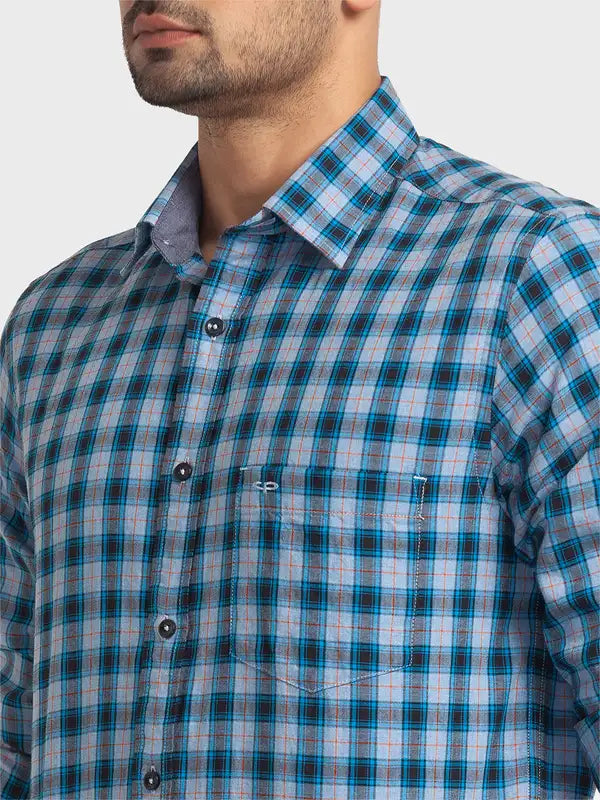 Men Tailored Fit Yellow Shirt