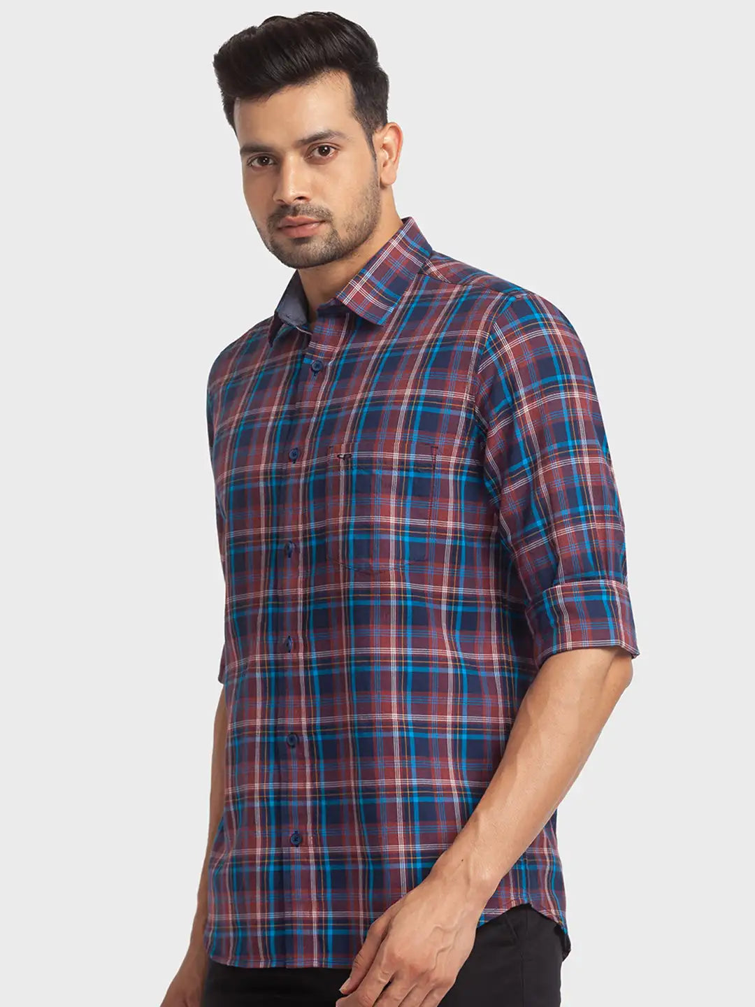Men Tailored Fit Red Shirt