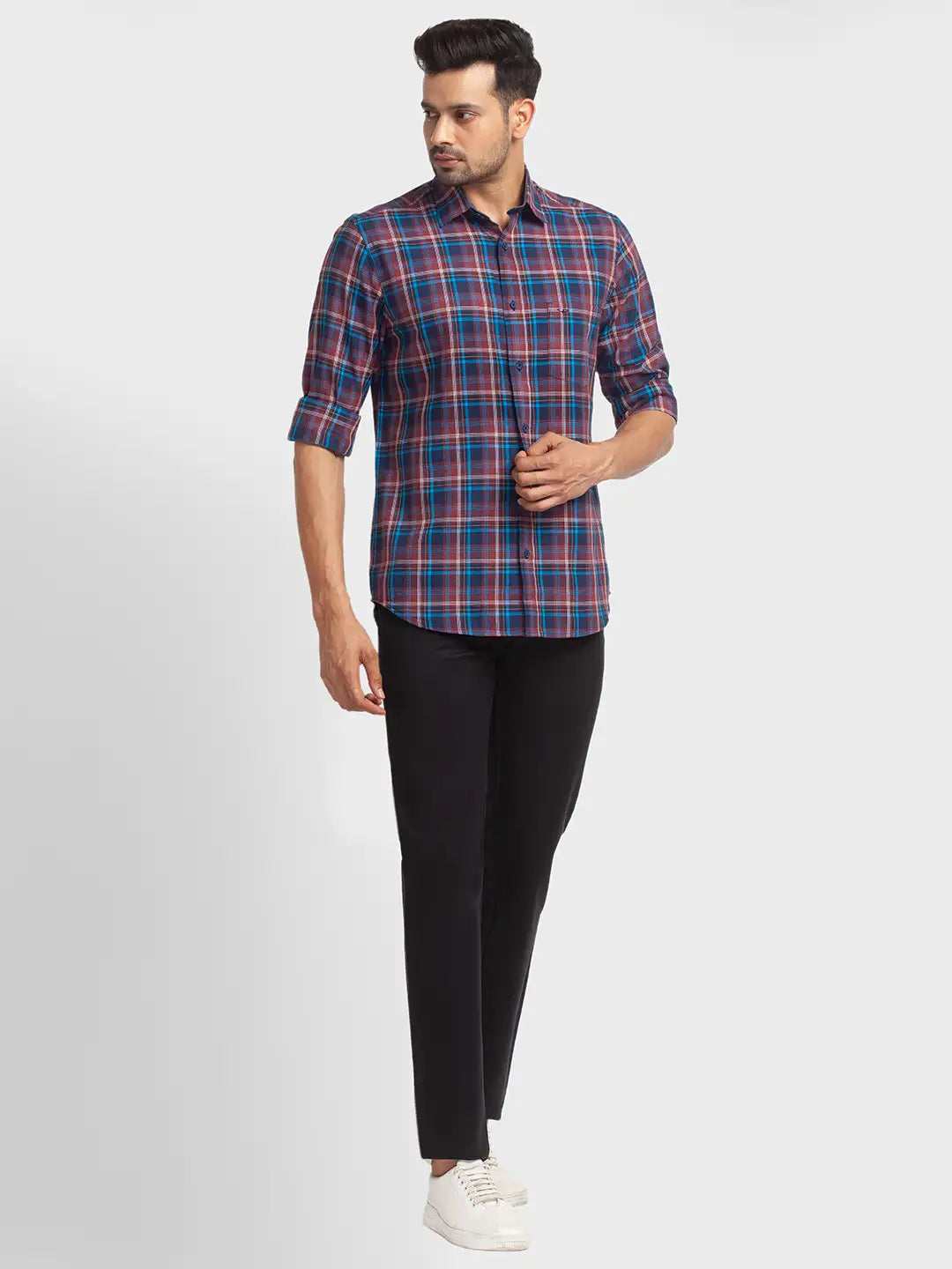 Men Tailored Fit Red Shirt
