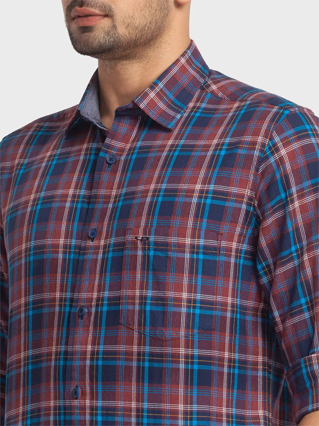 Men Tailored Fit Red Shirt