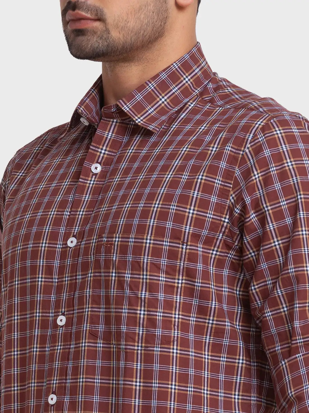 Men Tailored Fit Blue Shirt