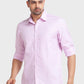 Men Tailored Fit Pink Shirt