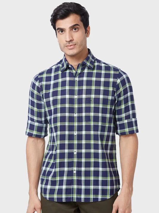 Men Tailored Fit Orange Shirt