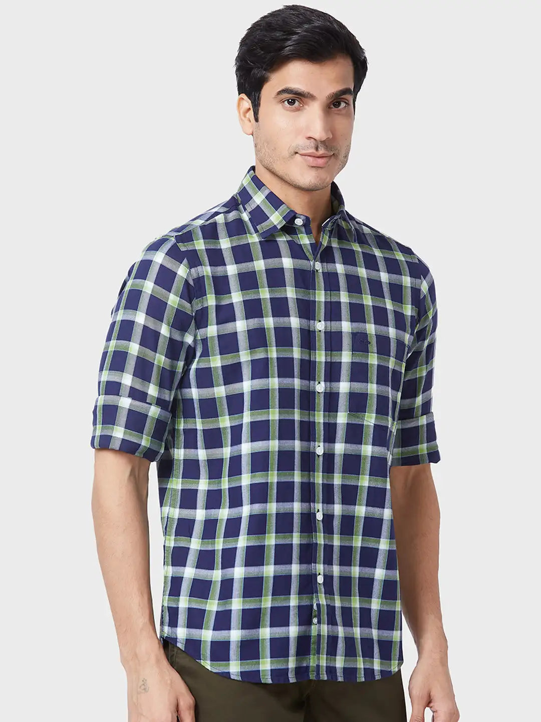 Men Tailored Fit Orange Shirt