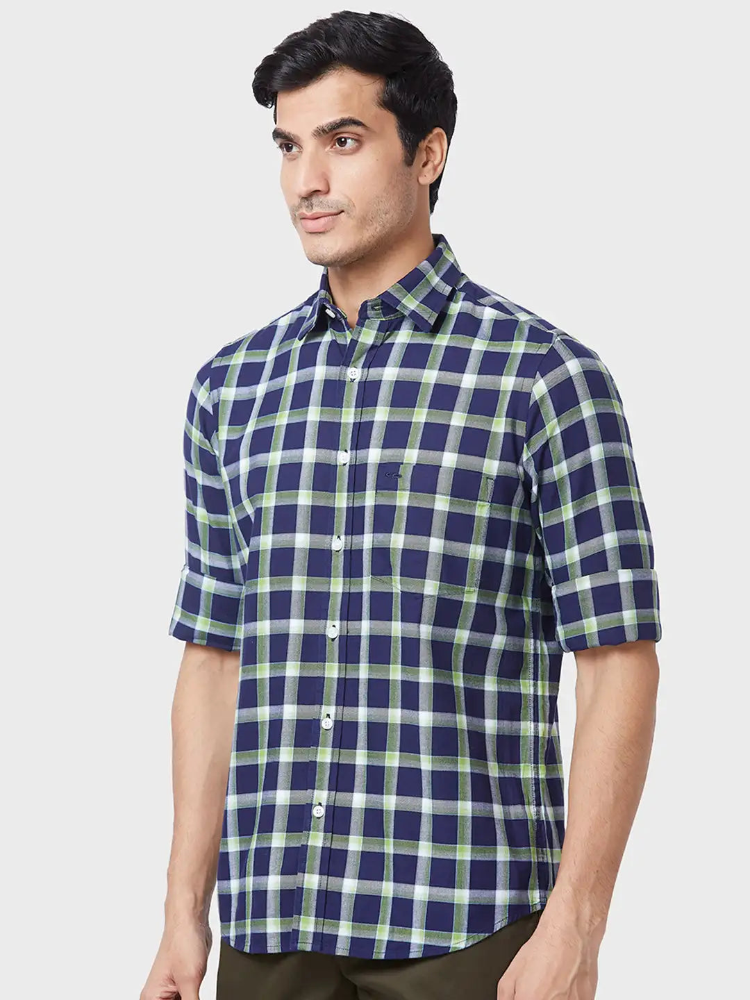 Men Tailored Fit Orange Shirt