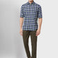 Men Tailored Fit Orange Shirt