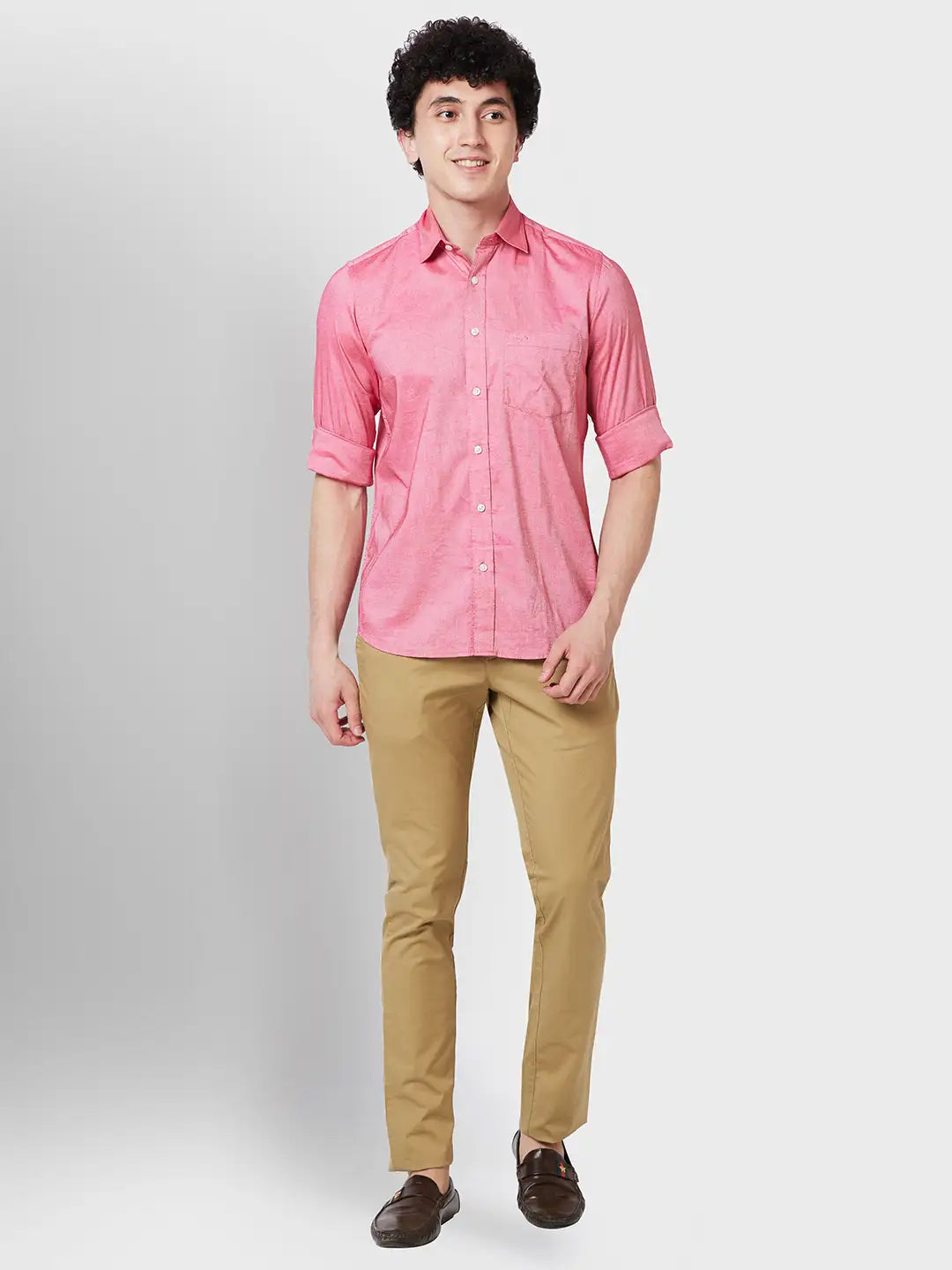 Men Tailored Fit Green Shirt