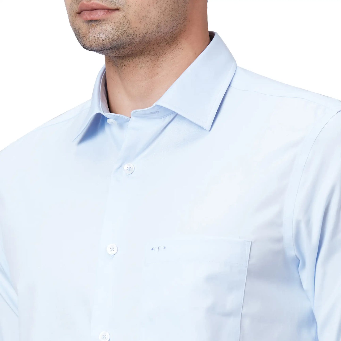 Men Navy Tailored Fit Solid Cotton Full Sleeves Shirts