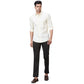 Men Navy Tailored Fit Print Cotton Full Sleeves Shirts