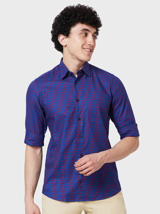 Men Super Slim Fit Blue Suit
