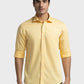 Men Tailored Fit Orange Shirt
