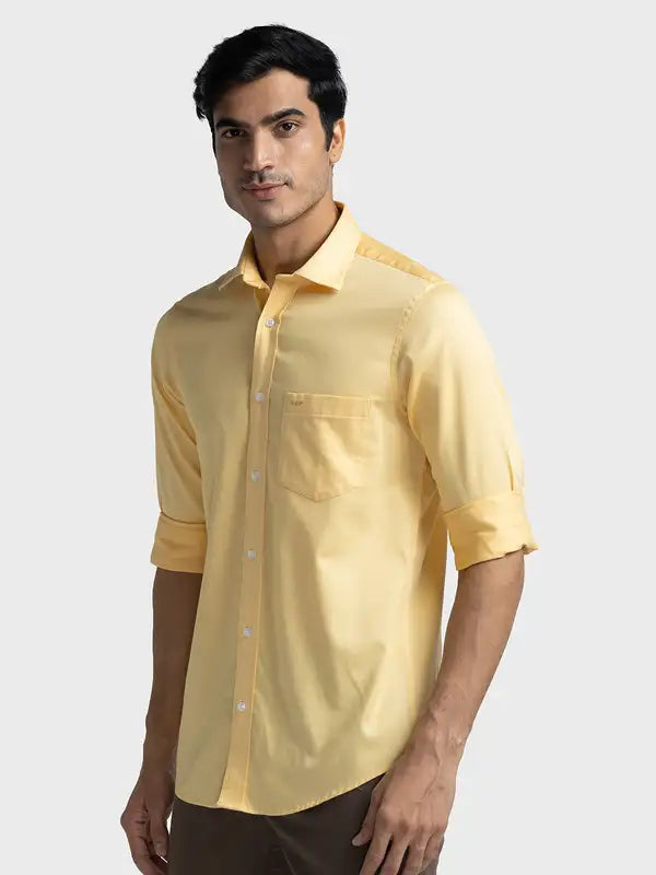 Men Tailored Fit Orange Shirt