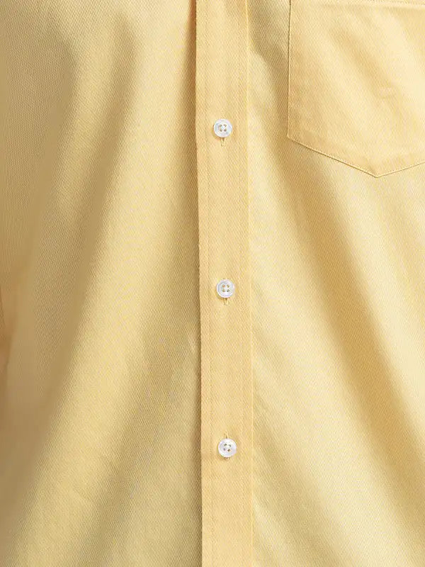 Men Tailored Fit Orange Shirt