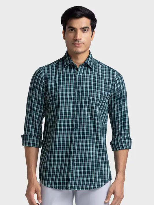 Men Tailored Fit Yellow Shirt