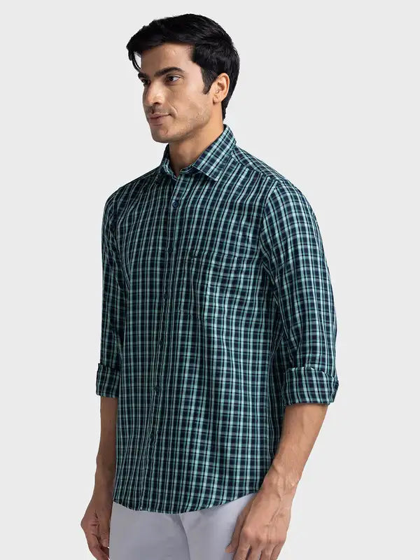 Men Tailored Fit Yellow Shirt
