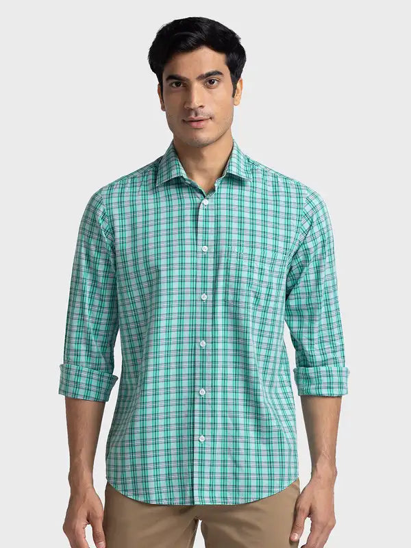 Men Tailored Fit Yellow Shirt