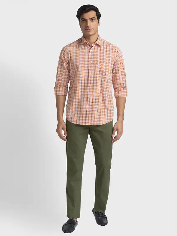 Men Tailored Fit Red Shirt