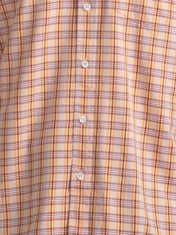 Men Tailored Fit Red Shirt