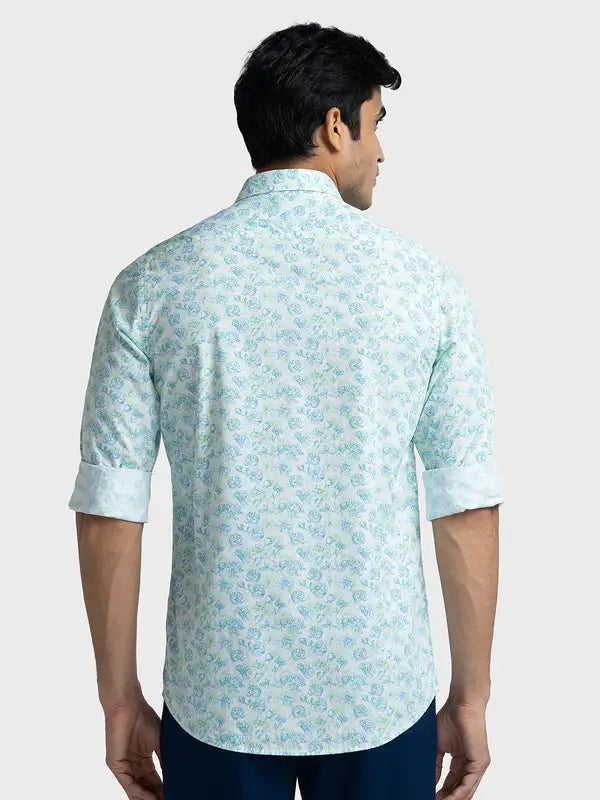 Men Tailored Fit Light Blue Shirt