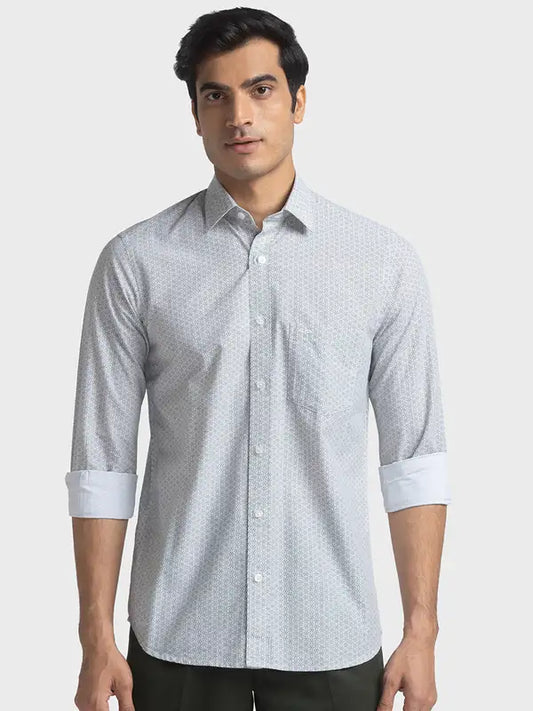 Men Tailored Fit Light Blue Shirt