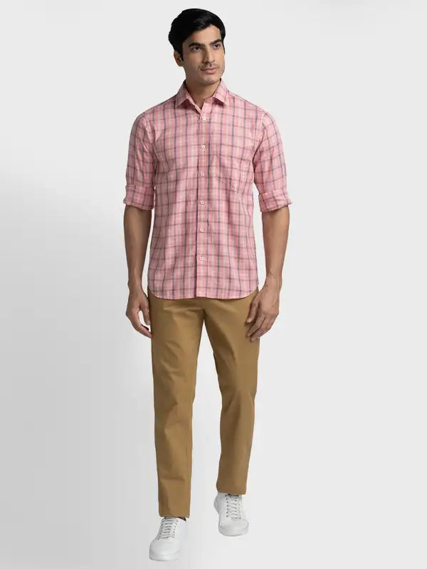 Men Tailored Fit Green Shirt