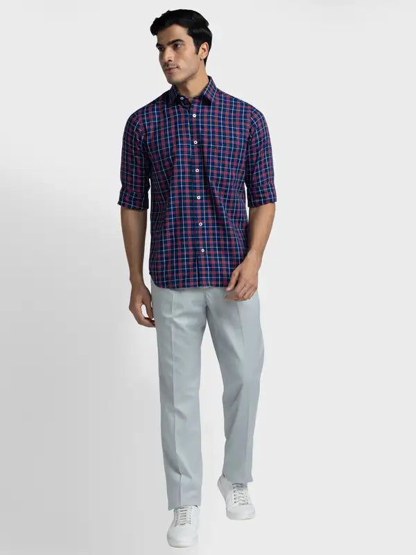 Men Tailored Fit Red Shirt