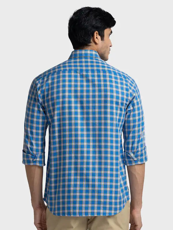 Men Tailored Fit Blue Shirt