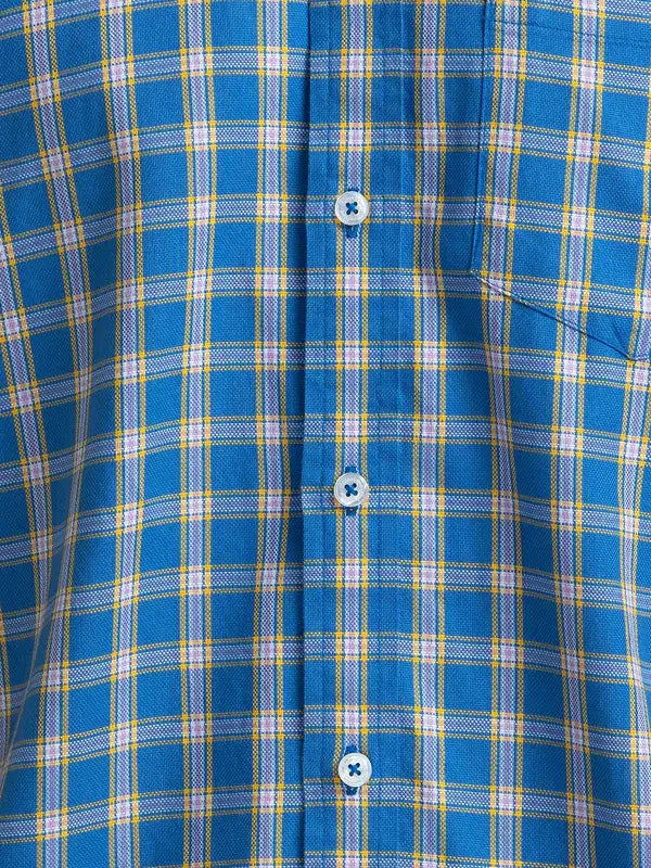 Men Tailored Fit Blue Shirt
