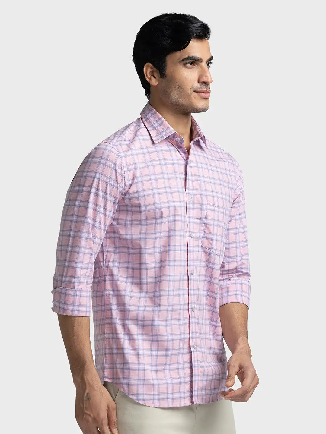 Men Tailored Fit Brown Shirt