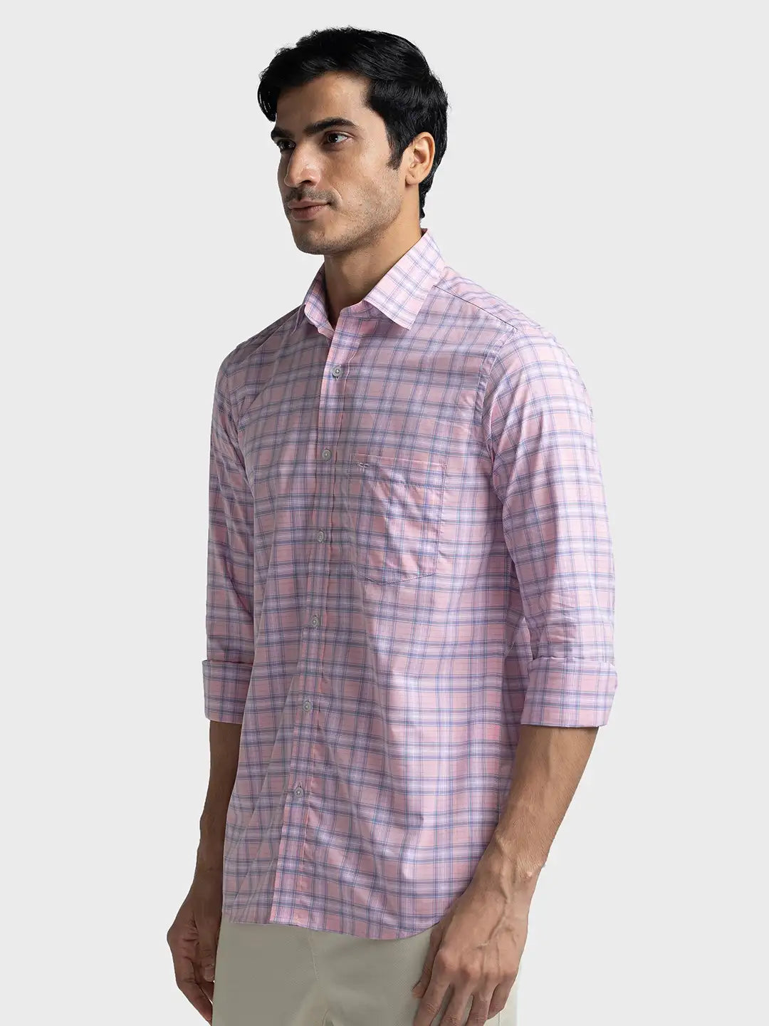 Men Tailored Fit Brown Shirt