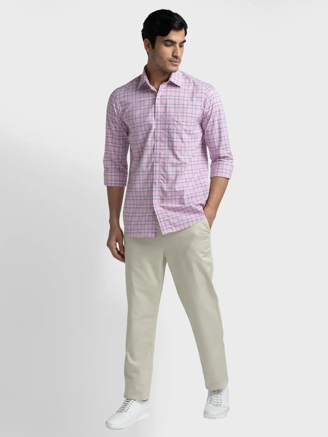 Men Tailored Fit Brown Shirt