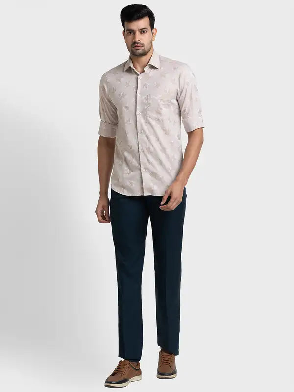 Men Tailored Fit Green Shirt