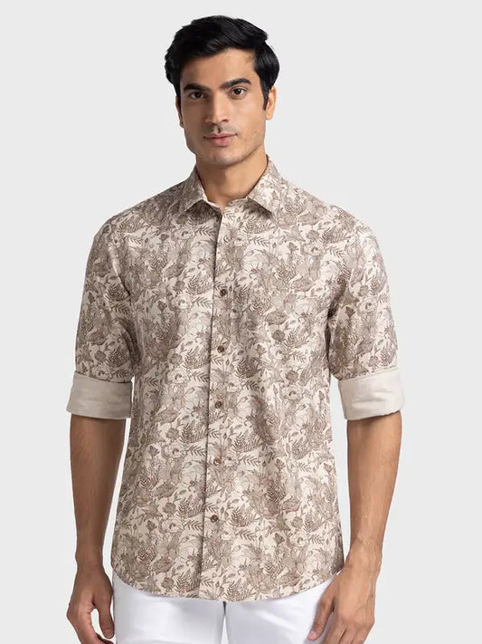 Men Tailored Fit Blue Shirt