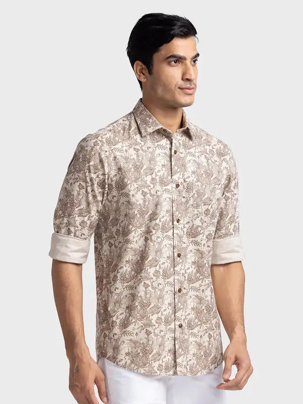 Men Tailored Fit Blue Shirt