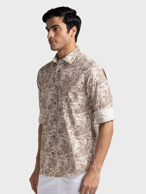 Men Tailored Fit Blue Shirt