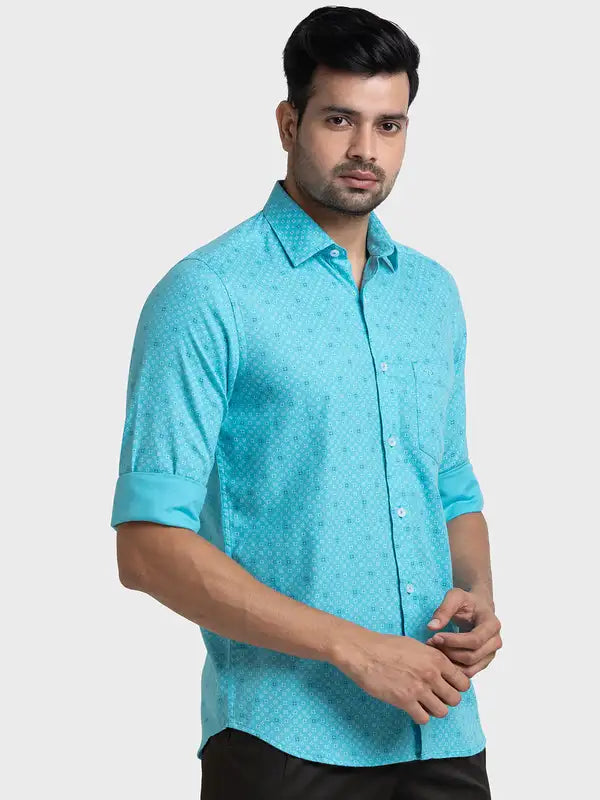 Men Tailored Fit Pink Shirt