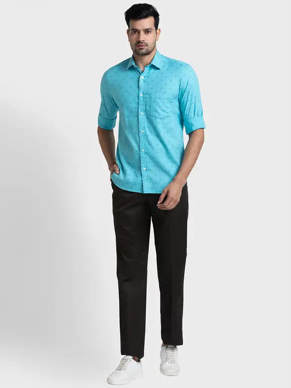 Men Tailored Fit Pink Shirt
