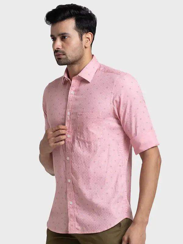 Men Tailored Fit Green Shirt