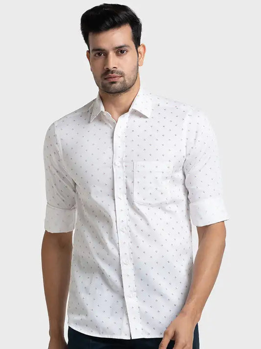 Men Tailored Fit Blue Shirt