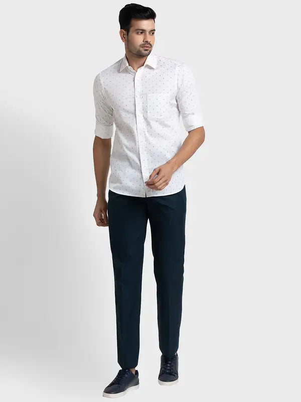 Men Tailored Fit Blue Shirt